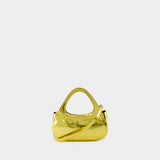 Metallic Micro Baguette Swipe Bag - Coperni - Synthetic - Gold
