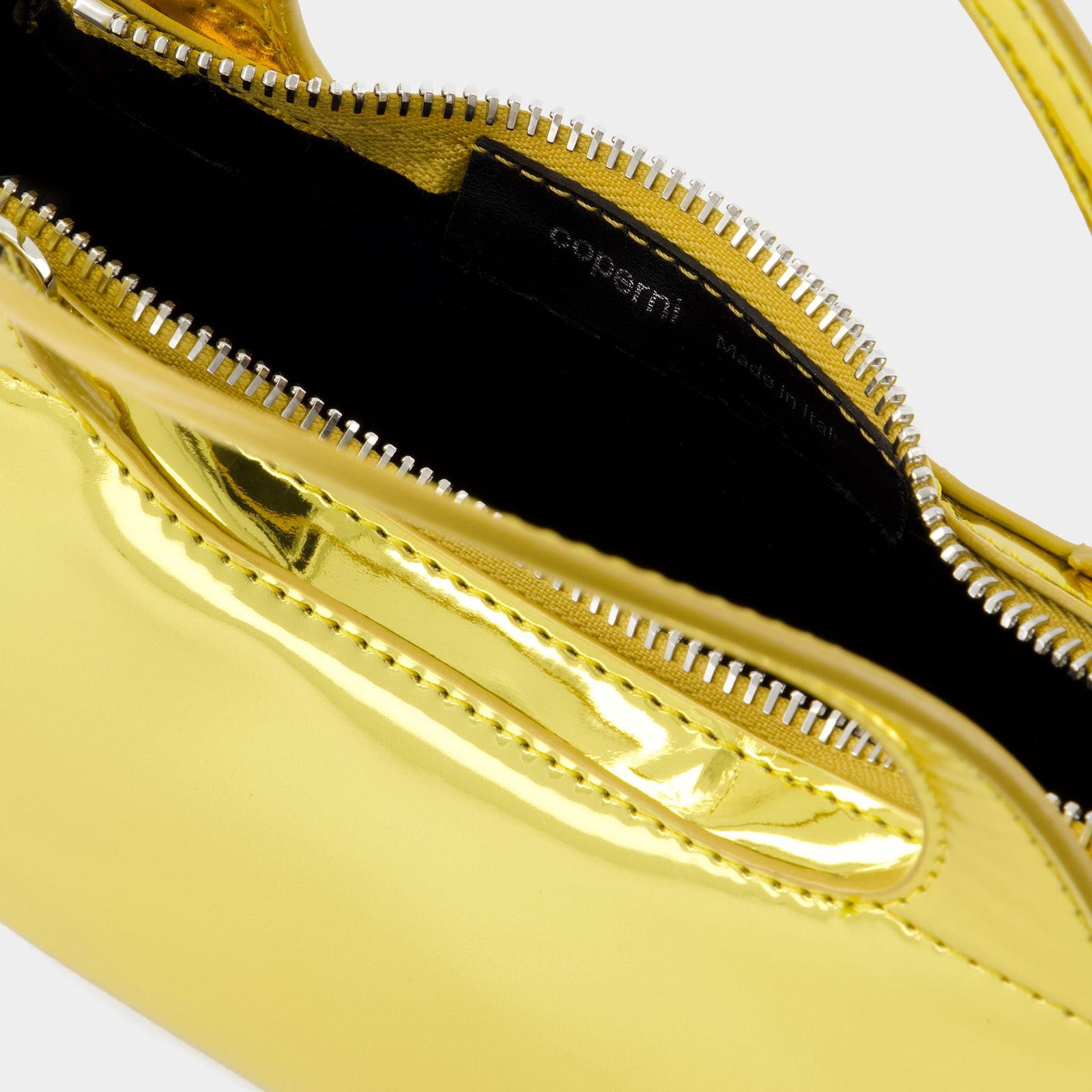トートバッグ Coperni llic Micro Baguette Swipe Bag - Synthetic - Gold Coperni Metallic Micro Baguette Swipe Bag in Gold | FWRD