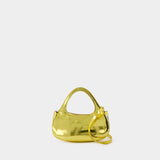 Metallic Micro Baguette Swipe Bag - Coperni - Synthetic - Gold