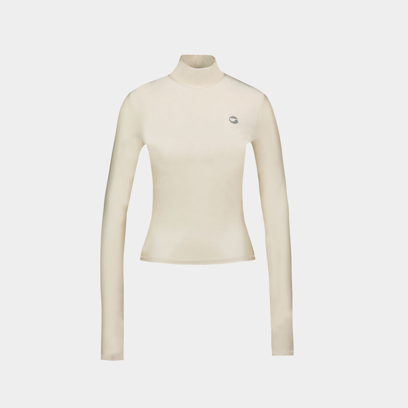 High Neck T-Shirt - Coperni - Nylon - Beige