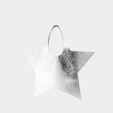 Foil Star Tote Bag Shopper Bag - Coperni - Leather - Silver