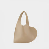 Heart Shopper Bag - Coperni - Leather - Beige