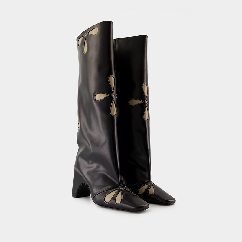 Petal Bridge Boots - Coperni - Leather - Black