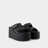 Patch Wedge Sandals - Coperni - Synthetic - Black