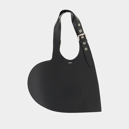 Belt Heart Shoulder Bag - Coperni - Leather - Black