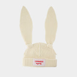 Chunky Rabbit Beanie - Charles Jeffrey Loverboy - Wool - White