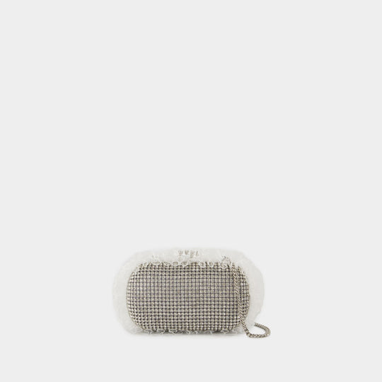 Crystal Lace Detail Clutch - SELF PORTRAIT - Synthetic - Silver