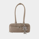 Baguette With Charm Shoulder Bag - SELF PORTRAIT - Leather - Grey