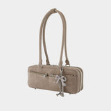 Baguette With Charm Shoulder Bag - SELF PORTRAIT - Leather - Grey