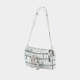 Crystal Bow Mini Shoulder Bag - SELF PORTRAIT - Metal - Silver