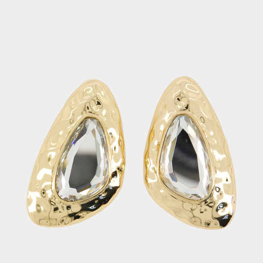 Hammered Earrings - SELF PORTRAIT - Metal - Gold