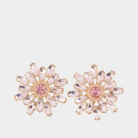 Flower Earrings - SELF PORTRAIT - Metal - Pink