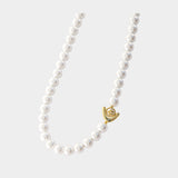 Lotus Pearl Necklace - Casablanca - Pearls - White