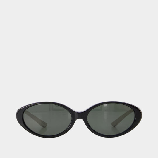 Oval Curve Sunglasses - Casablanca - Metal - Black
