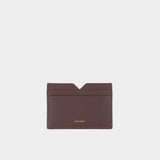 Calli Card Holder - ANINE BING - Leather - Burgundy
