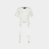 Bow Tails Easy T-Shirt - Simone Rocha - Cotton - White