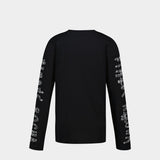 Long Sleeve T-Shirt With Ribbon - Simone Rocha - Cotton - Black