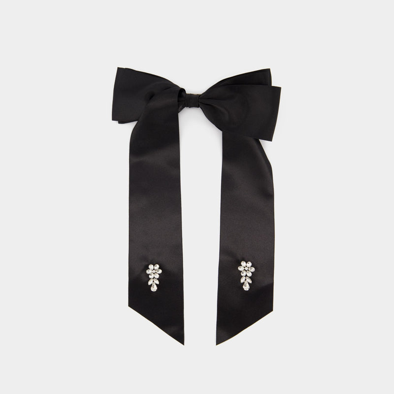 Flower Bow Hair Clip - Simone Rocha - Polyester - Black