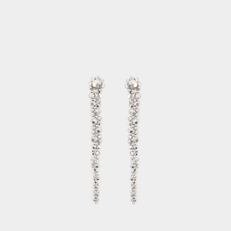 Drip Earrings - Simone Rocha - Crystal - Grey