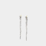 Drip Earrings - Simone Rocha - Crystal - Grey