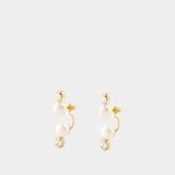 Double Ended Earrings - Simone Rocha - Pearl - Beige