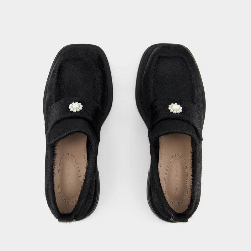 Heart Toe Loafers - Simone Rocha - Leather - Black