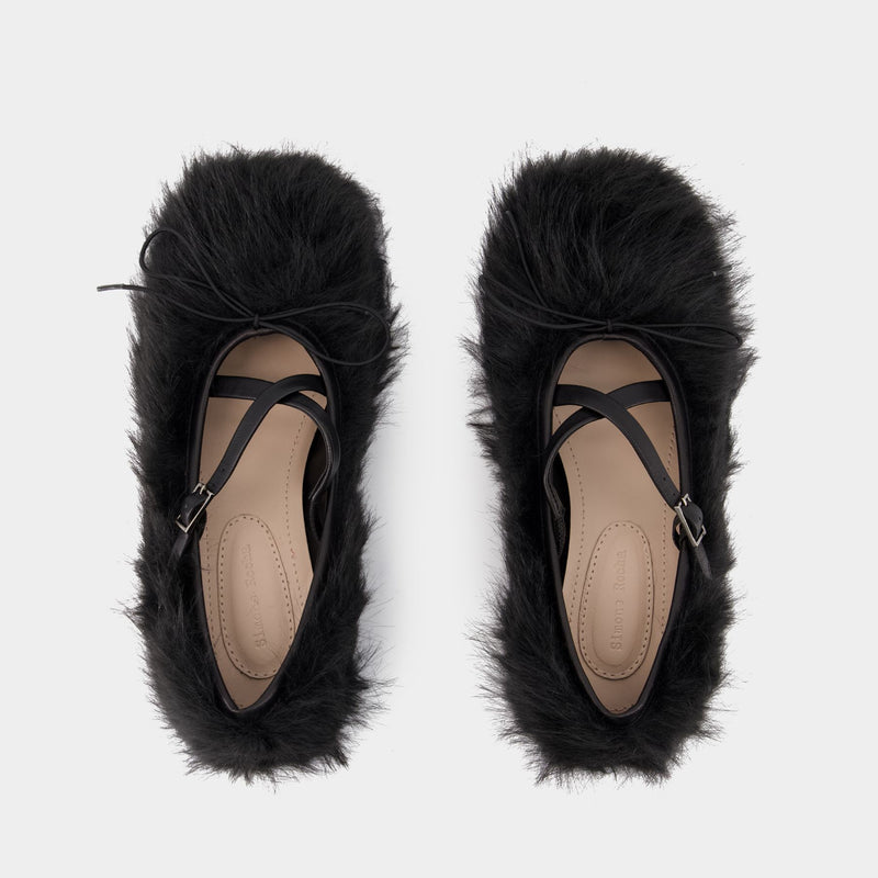 Criss Cross Ballerinas - Simone Rocha - Leather - Black