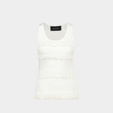 Fitted Ruffle Frill T-Shirt - Simone Rocha - Cotton - White