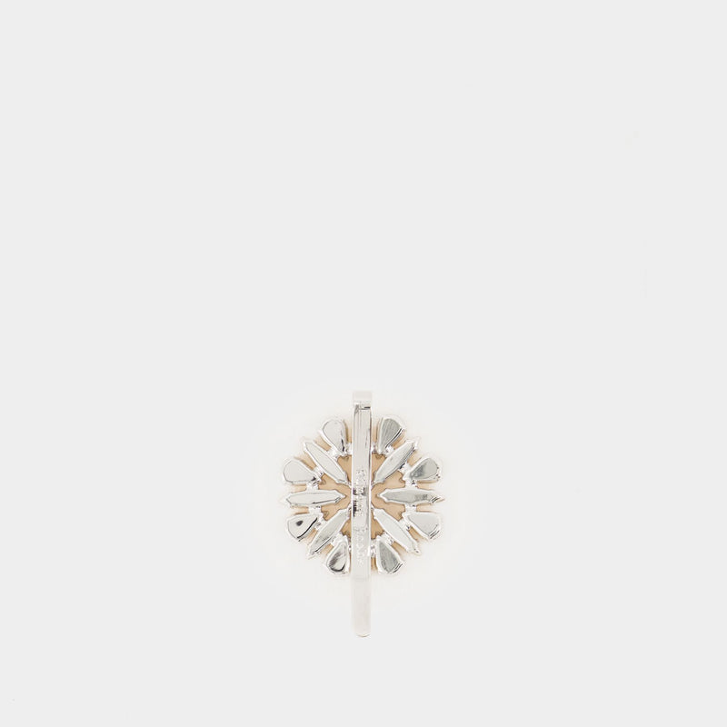 Crystal Blossom Hair Clip - Simone Rocha - Brass - Pink