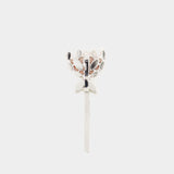 Crystal Carnation Hair Clip - Simone Rocha - Brass - Red