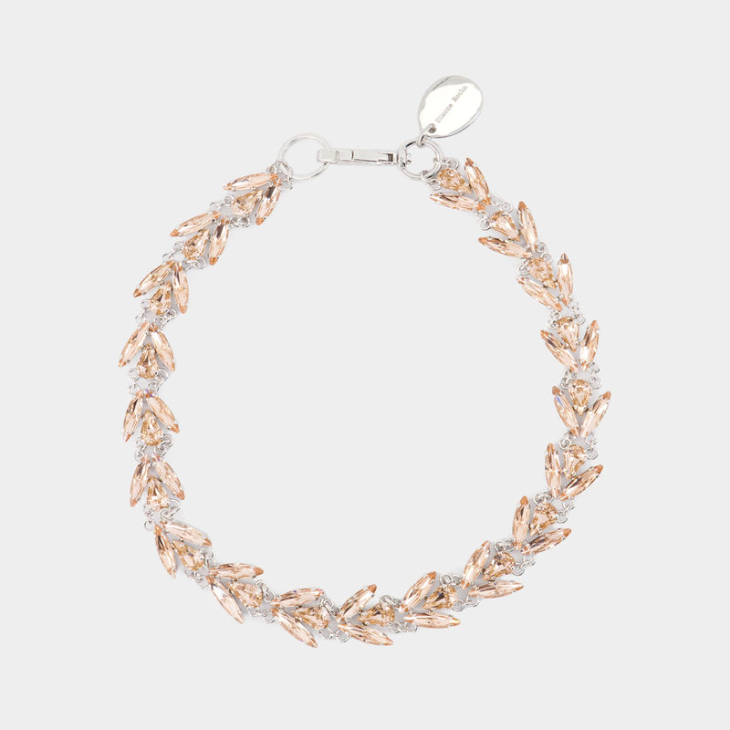 Crystal Floret Necklace - Simone Rocha - Brass - Pink