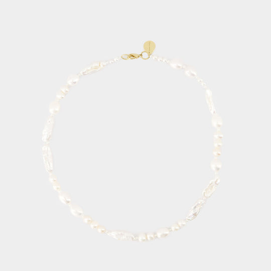 Baroque Pearl Legato Pattern Necklace - Simone Rocha - Pearl - White