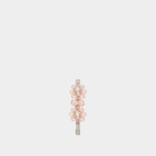 Mini Flower Hair Clip - Simone Rocha - Brass - Pink