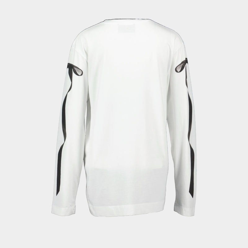 Bow Tail T Shirt - Simone Rocha - Cotton - White
