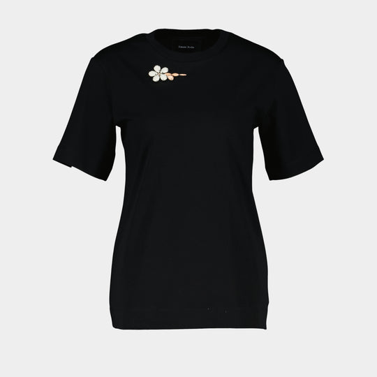 Boy T-Shirt W/ Emb - Simone Rocha - Cotton - Black