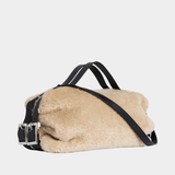 Biker Purse - Simone Rocha - Faux Fur - Beige