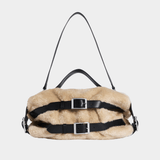 Biker Purse - Simone Rocha - Faux Fur - Beige
