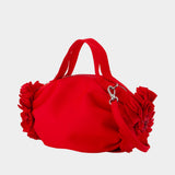 Mini Double Ribbon Rosette Purse - Simone Rocha - Nylon - Red