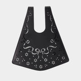 Mini Lasercut Shopper Bag - Simone Rocha - Leather - Black
