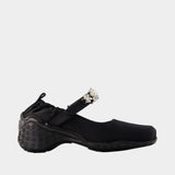 Runner W Turbo Emb Ballerinas  - Simone Rocha - Synthetic - Black