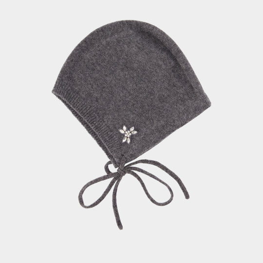 Emb Beanie - Simone Rocha - Cashmere - Grey
