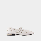 Aj1342 Ballerinas - Toga Pulla - Leather - White