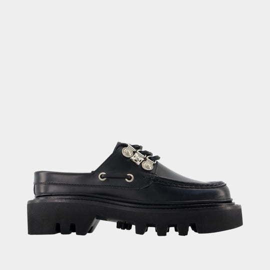 Aj1485 Slides - Toga Pulla - Leather - Black