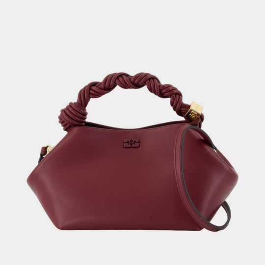 Bou Small Crossbody - Ganni - Leather - Burgundy