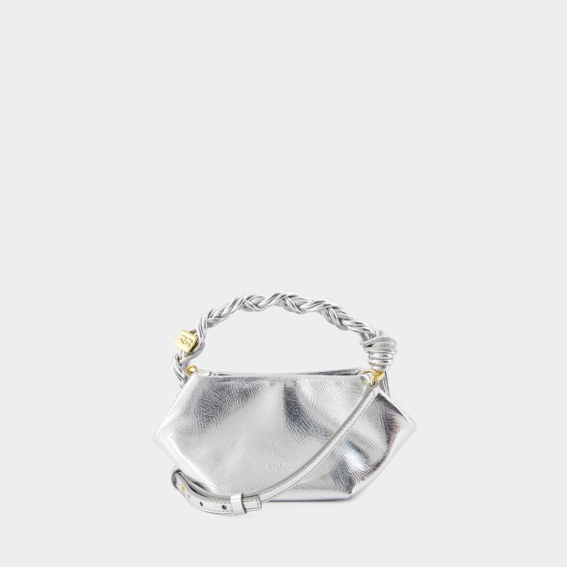 Ganni Bou Mini Bag - Ganni - Synthetic Leather - Silver