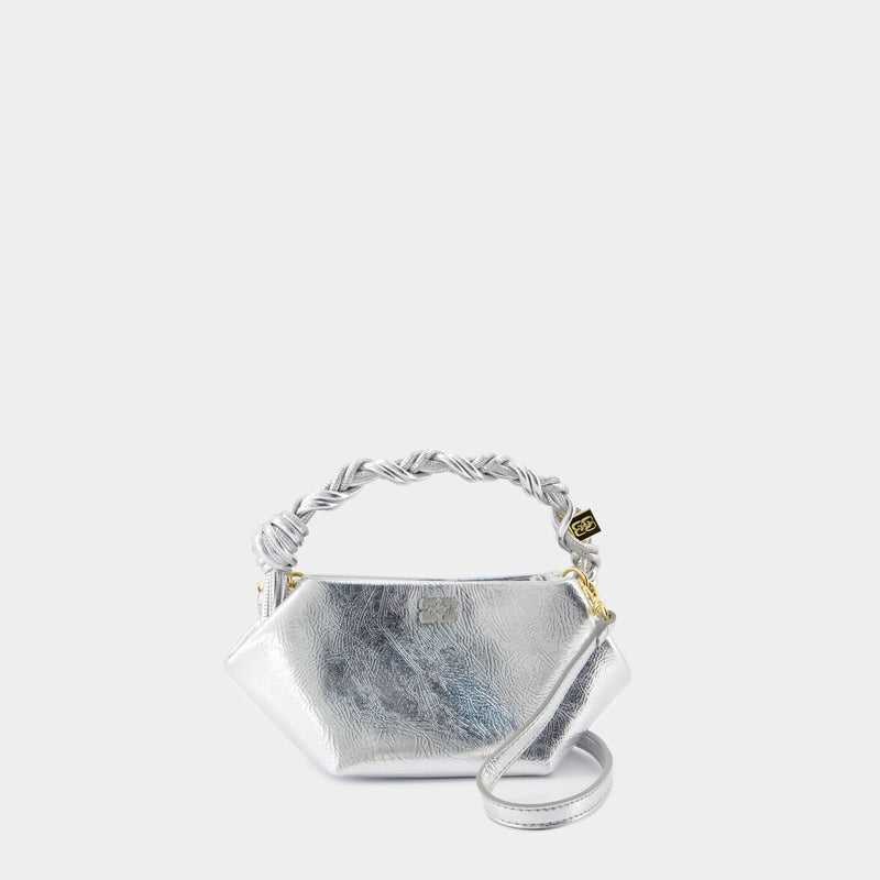 Ganni Bou Mini Bag - Ganni - Synthetic Leather - Silver