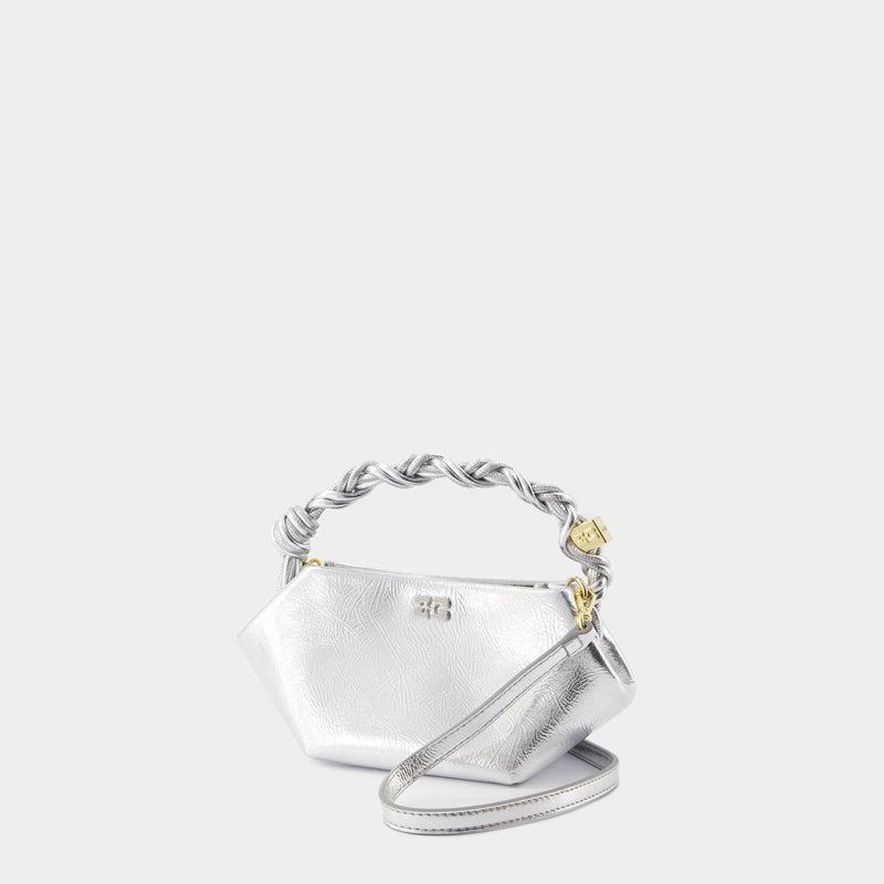 Ganni Bou Mini Bag - Ganni - Synthetic Leather - Silver