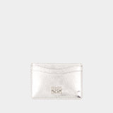 Ganni Bou Card Holder - Ganni - Synthetic Leather - Silver