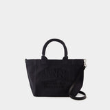 Small Easy Shopper Bag - Ganni - Cotton - Black