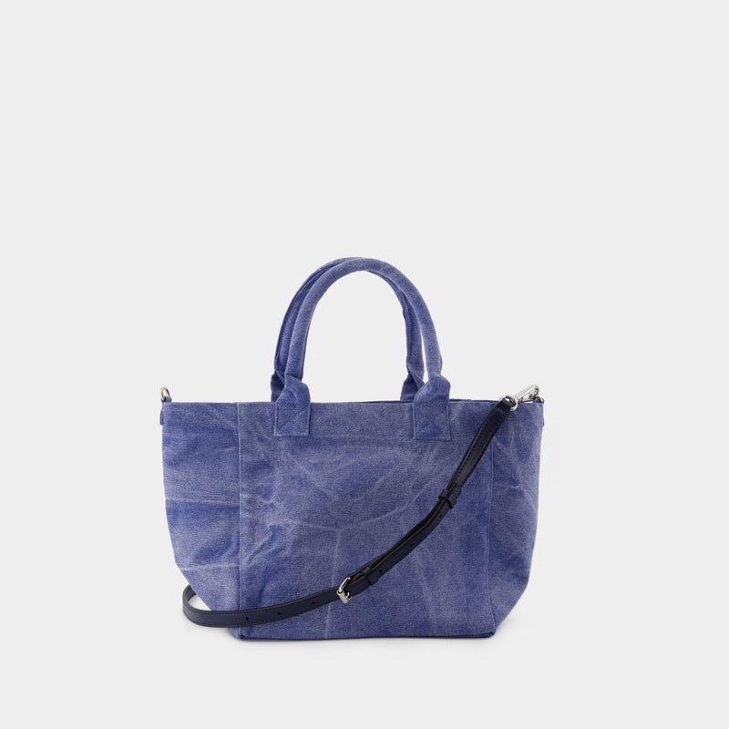 Small Easy Shopper Bag - Ganni - Cotton - Blue